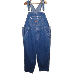 Vintage Revolt Denim Overalls Plus Size 24 Blue Jean Bibs Work Pants Workwear